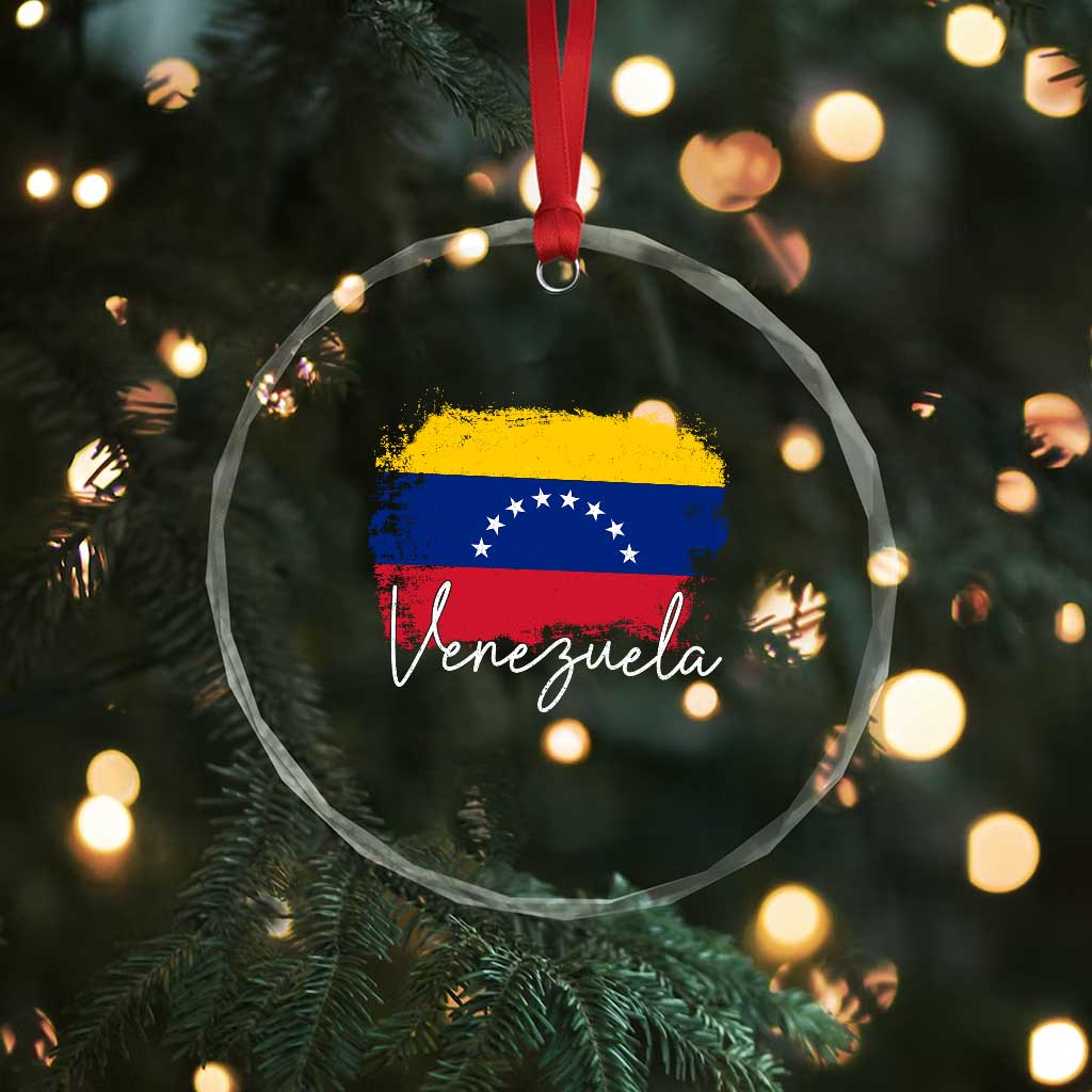 Venezuela Flag Pride Patriotic Crystal Glass Ornament for Venezuelan Roost TS02 Print Your Wear
