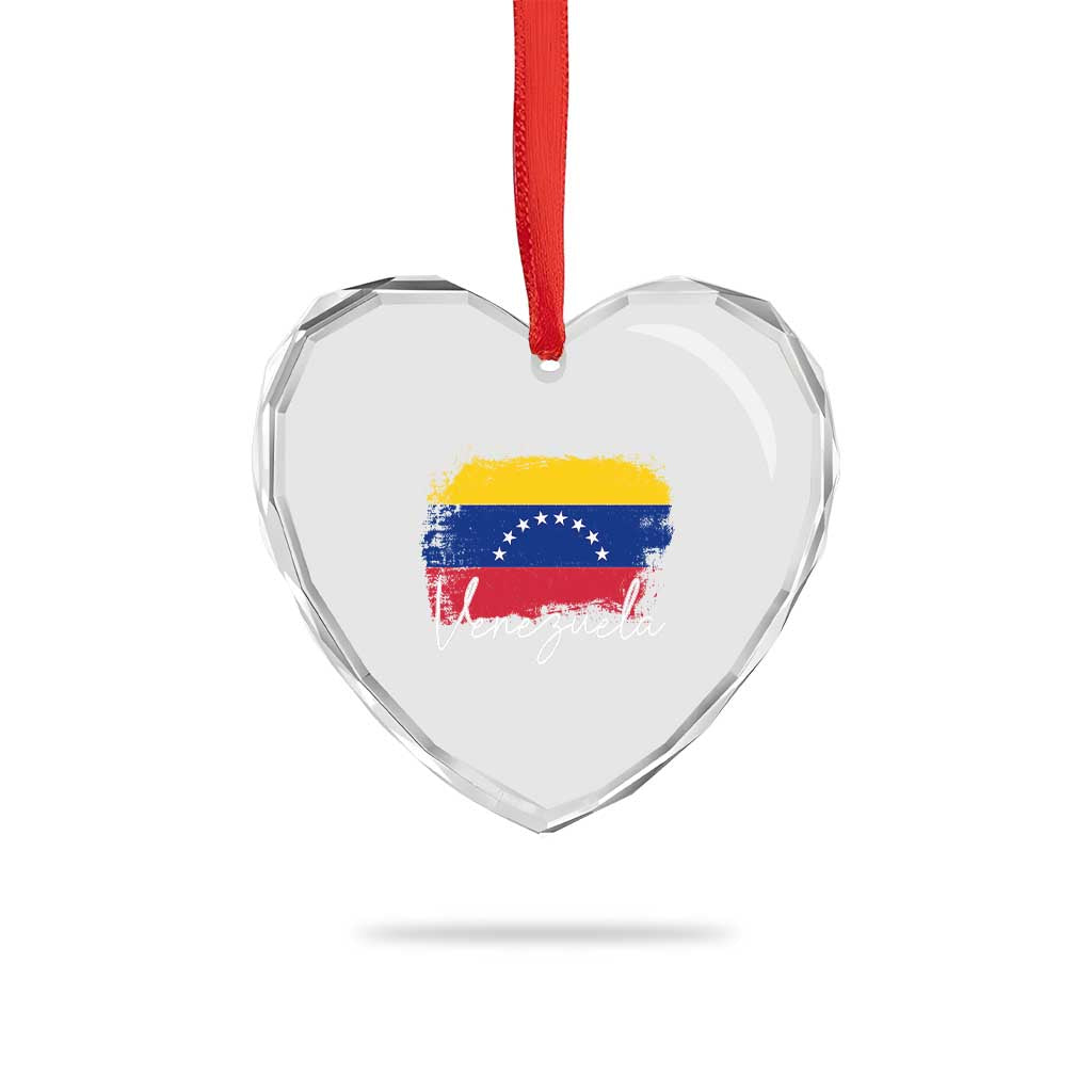 Venezuela Flag Pride Patriotic Heart Crystal Glass Ornament for Venezuelan Roost TS02 Print Your Wear