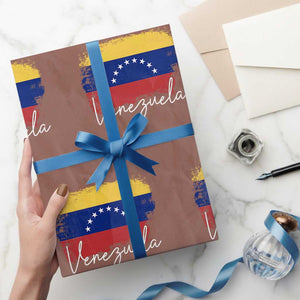 Venezuela Flag Pride Patriotic Wrapping Paper Roll for Venezuelan Roost TS02 Mocha Print Your Wear