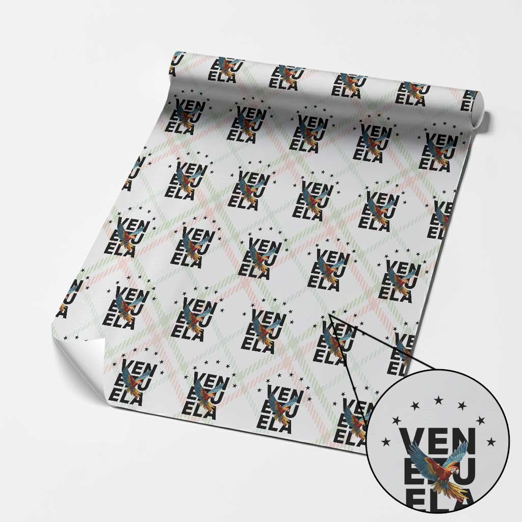 Venezuela Pride Flying Macaw Wrapping Paper Roll Ara Macao Guacamaya Venezuelan Pride Tropical Bird TS02 Christmas Plaid Print Your Wear