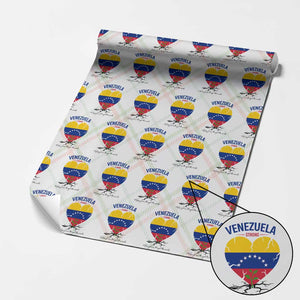 Venezuela Strong Healing Support Wrapping Paper Roll Hope Grows Through Cracks Venezuelan Flag Heart
