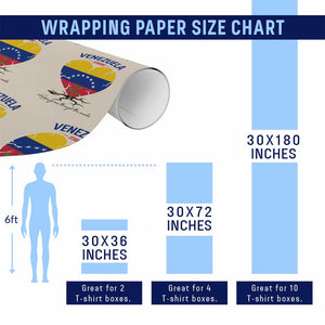 Venezuela Strong Healing Support Wrapping Paper Roll Hope Grows Through Cracks Venezuelan Flag Heart