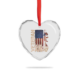 Veteran Of The United States Heart Crystal Glass Ornament Army US Flag Veteran Patriotic TS10 Print Your Wear