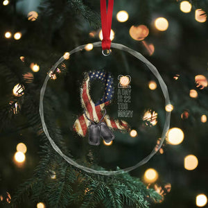 Veteran Suicide Awareness Crystal Glass Ornament 22 A Day Is 22 Too Many American Flag Ribbon TS02 Print Your Wear