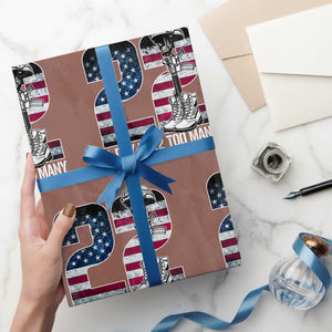 Veteran Suicide Awareness Wrapping Paper Roll 22 A Day is 22 Too Many Veteran Lives Matter TS02 Mocha Print Your Wear