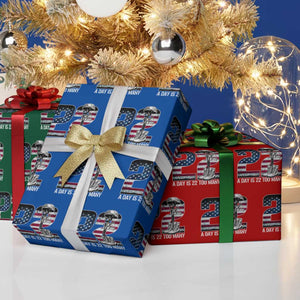 Veteran Suicide Awareness Wrapping Paper Roll 22 A Day is 22 Too Many Veteran Lives Matter TS02 Print Your Wear