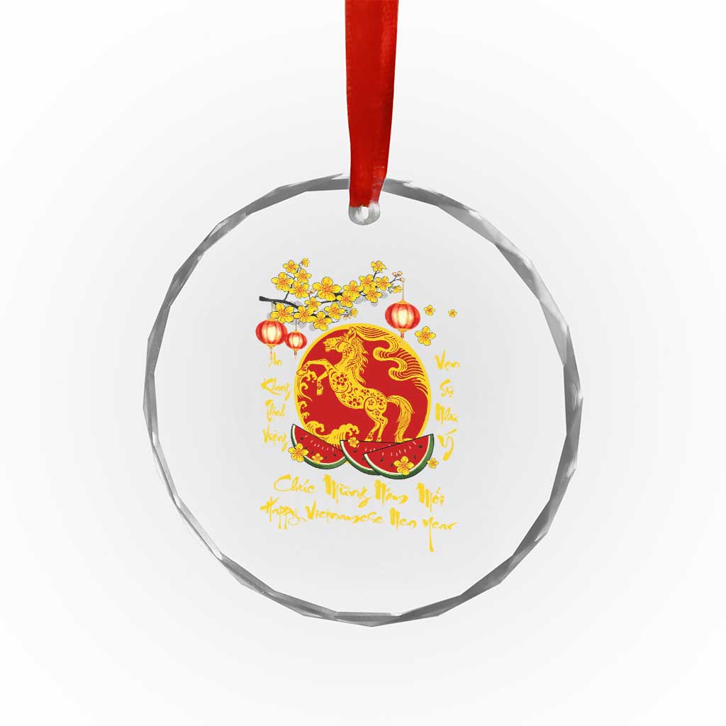 Vietnamese Lunar New Year 2026 Crystal Glass Ornament Chuc Mung Nam Moi Tet Holiday Horse Zodiac TS11 Print Your Wear