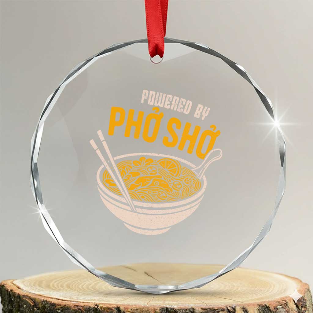 Vietnamese Pho Crystal Glass Ornament Funny Vietnam Foodie Food Humor TS10 Transparent Glass 3'' Circle Print Your Wear