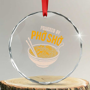 Vietnamese Pho Crystal Glass Ornament Funny Vietnam Foodie Food Humor TS10 Transparent Glass 3'' Circle Print Your Wear