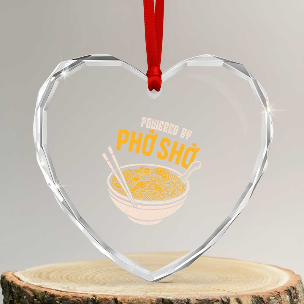 Vietnamese Pho Heart Crystal Glass Ornament Funny Vietnam Foodie Food Humor TS10 Transparent Glass 3'' Heart Print Your Wear