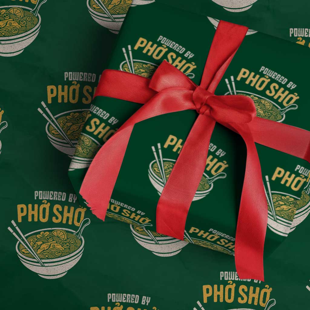 Vietnamese Pho Wrapping Paper Roll Funny Vietnam Foodie Food Humor TS10 Green Print Your Wear