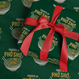 Vietnamese Pho Wrapping Paper Roll Funny Vietnam Foodie Food Humor TS10 Green Print Your Wear