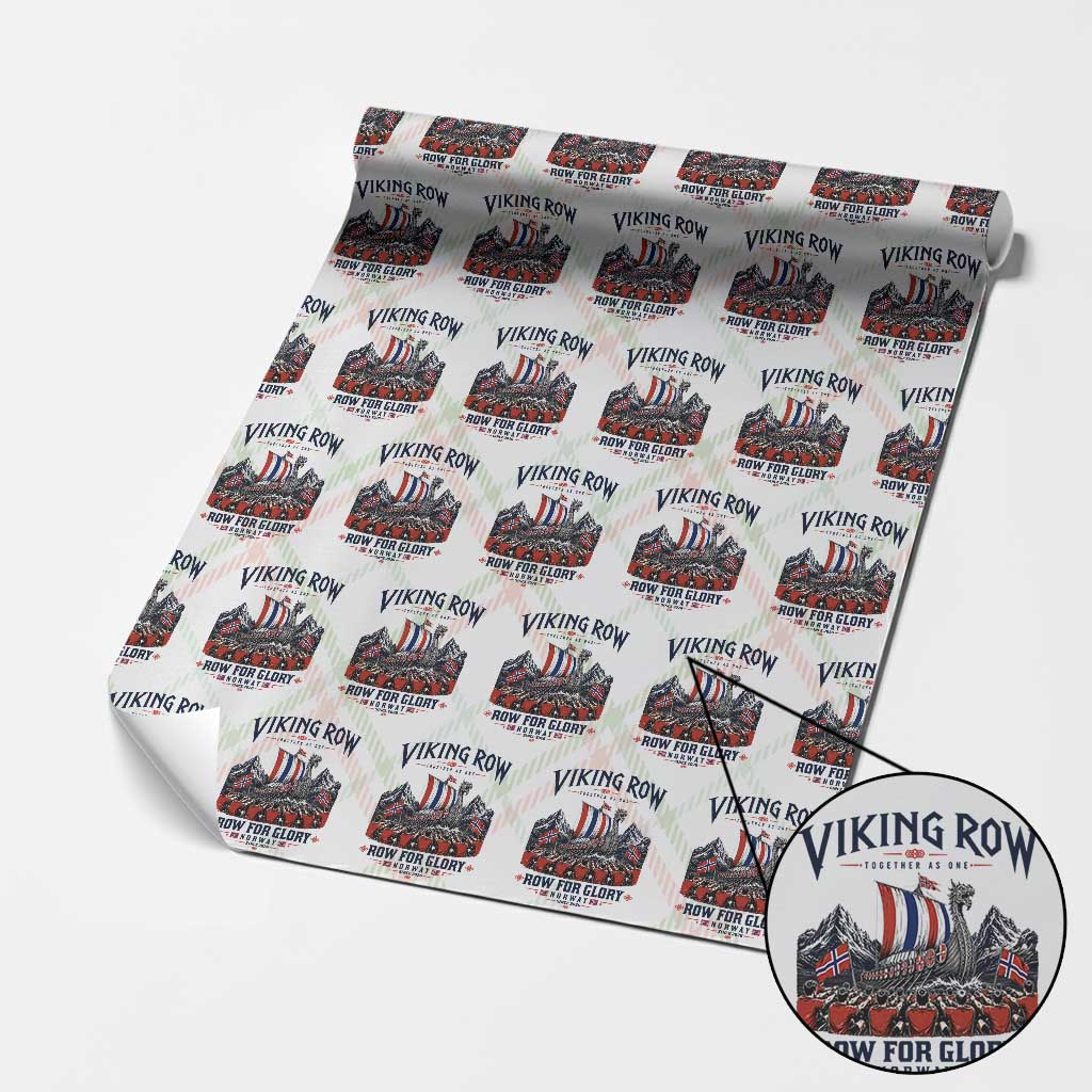 Viking Row Ro Ro Norway Norge Norwegian Flag Wrapping Paper Roll Row For Glory Norway Together As One Retro Football Fans TS02 Christmas Plaid Print Your Wear