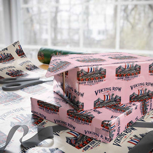 Viking Row Ro Ro Norway Norge Norwegian Flag Wrapping Paper Roll Row For Glory Norway Together As One Retro Football Fans TS02 Light Pink Print Your Wear