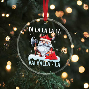 Viking Xmas Crystal Glass Ornament Fa La La La Valhalla La Viking Santa Gnome TS11 Print Your Wear