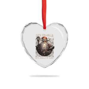 Viking Xmas Heart Crystal Glass Ornament Deck Valhalla With Skulls Of Glory Santa Yule TS11 Print Your Wear