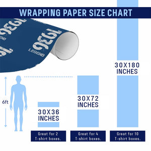 Vintage 1936 Legend Wrapping Paper Roll 90th Birthday Gifts Special Milestone