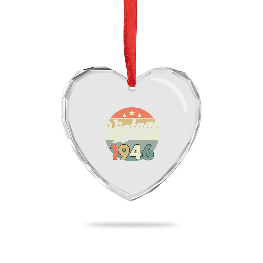Vintage 1946 Heart Crystal Glass Ornament 80 Year Old 80th Birthday Gifts TS10 Print Your Wear