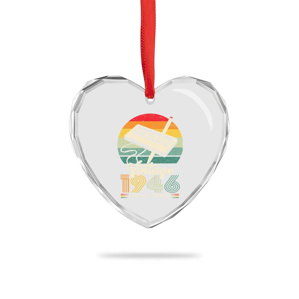 Vintage 1946 Heart Crystal Glass Ornament 80th Birthday Turning 80 Year Old Gifts TS10 Print Your Wear