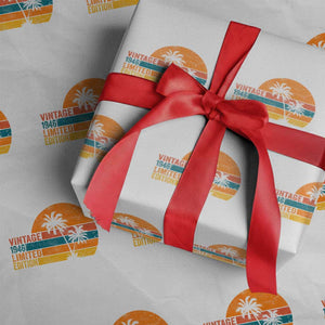 Vintage 1946 Limited Edition Wrapping Paper Roll Retro Sunset 80th Birthday 80 Year Old Gifts TS10 White Print Your Wear