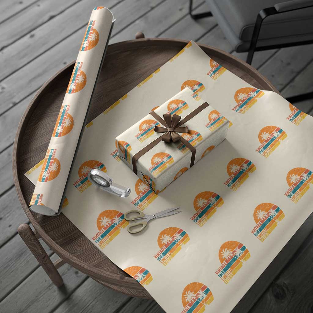 Vintage 1946 Limited Edition Wrapping Paper Roll Retro Sunset 80th Birthday 80 Year Old Gifts TS10 Beige Print Your Wear