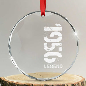 Vintage 1956 Legend Crystal Glass Ornament 70th Birthday Gifts Special Milestone TS11 Transparent Glass 3'' Circle Print Your Wear