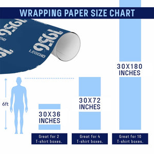 Vintage 1956 Legend Wrapping Paper Roll 70th Birthday Gifts Special Milestone