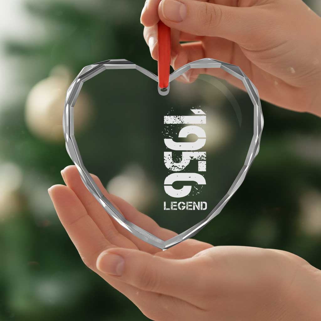 Vintage 1956 Legend Heart Crystal Glass Ornament 70th Birthday Gifts Special Milestone TS11 Print Your Wear
