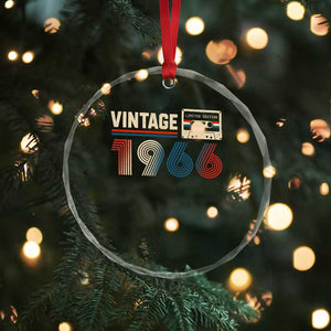 Vintage 1966 60th Birthday Gifts Crystal Glass Ornament 60 Year Old Favors