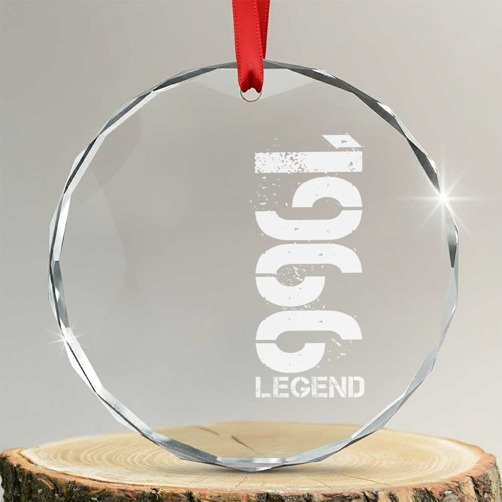 Vintage 1966 Legend Crystal Glass Ornament 60th Birthday Gifts Special Milestone TS11 Transparent Glass 3'' Circle Print Your Wear