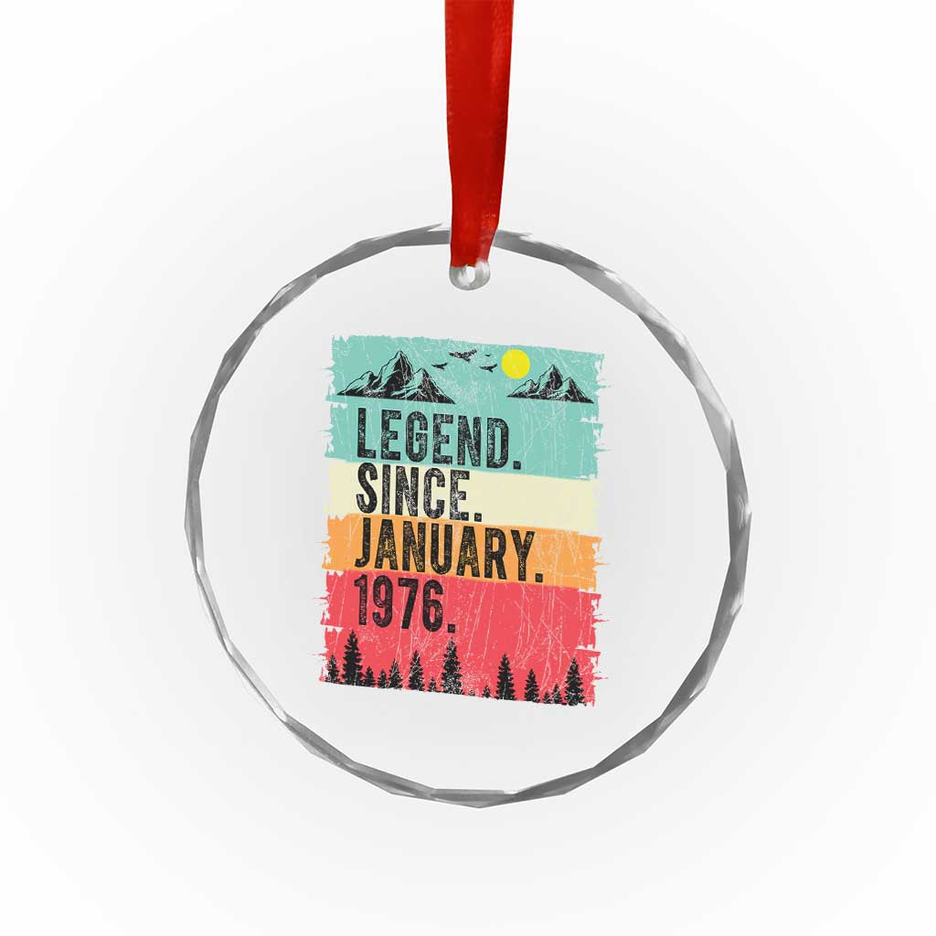 Vintage 1976 Birthday Crystal Glass Ornament Retro 50th Birthday Gifts 50 Years Old TS10 Print Your Wear