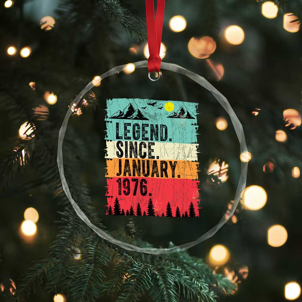 Vintage 1976 Birthday Crystal Glass Ornament Retro 50th Birthday Gifts 50 Years Old TS10 Print Your Wear