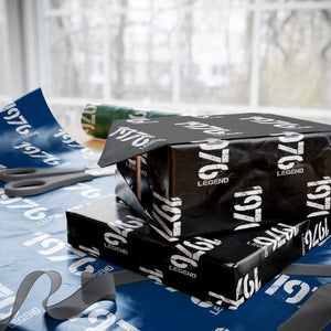 Vintage 1976 Legend Wrapping Paper Roll 50th Birthday Gifts Special Milestone