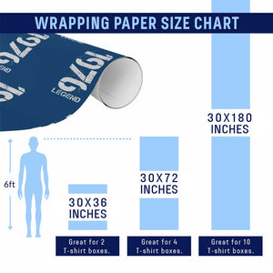 Vintage 1976 Legend Wrapping Paper Roll 50th Birthday Gifts Special Milestone