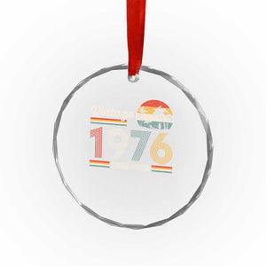 Vintage 1976 Limited Edition Crystal Glass Ornament Retro Sunset 50th Birthday Graphic TS02 Print Your Wear