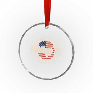Vintage 1976 Stamp Crystal Glass Ornament Funny 50th Birthday USA Flag 50 Year Old Bday TS10 Print Your Wear