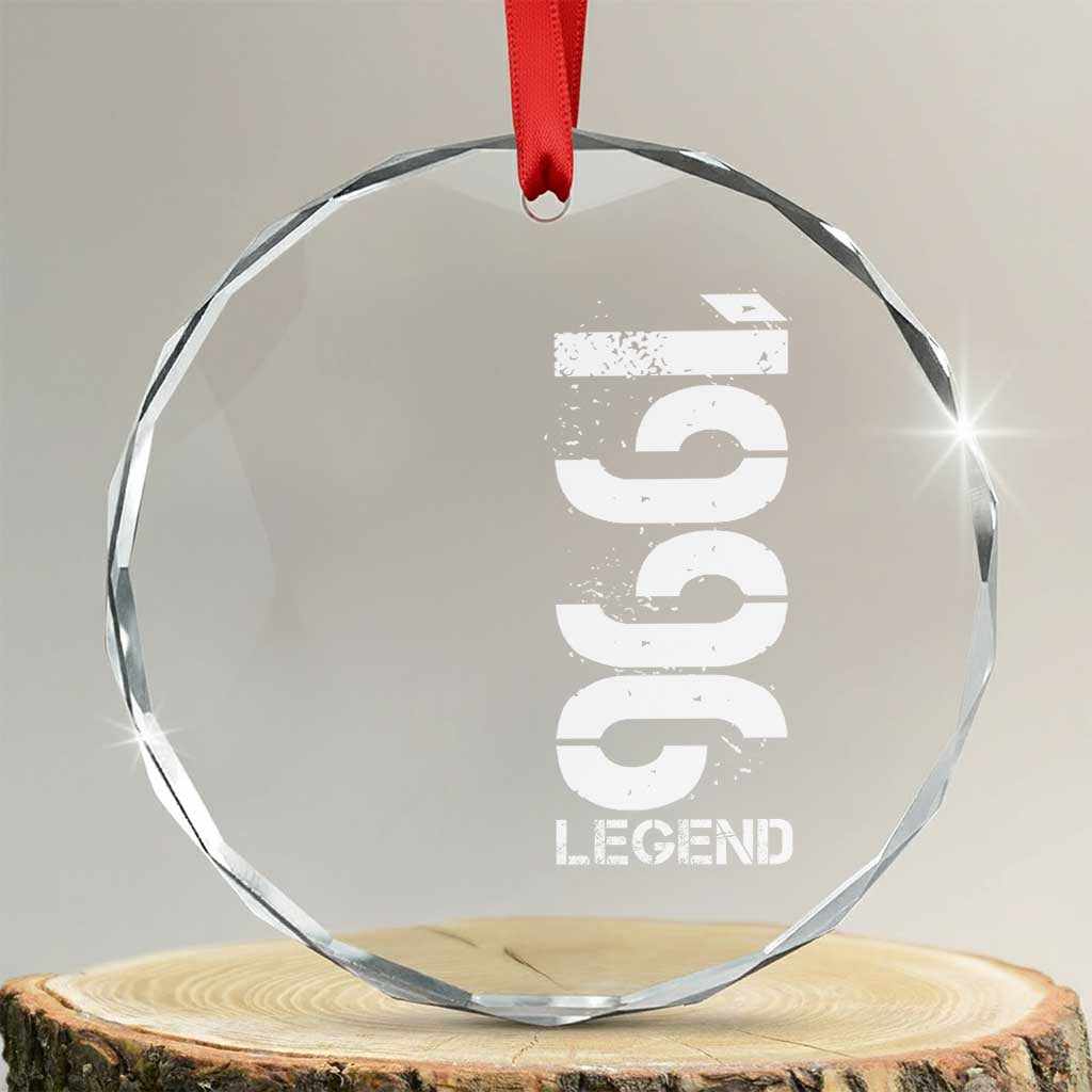 Vintage 1996 Legend Crystal Glass Ornament 30th Birthday Gifts Special Milestone TS11 Transparent Glass 3'' Circle Print Your Wear