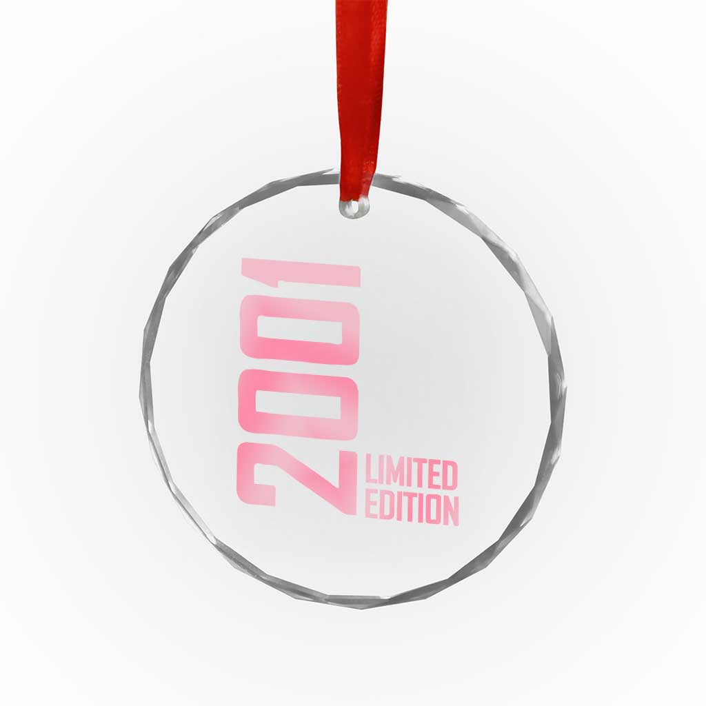 Vintage 25th Birthday Limited Edition 2001 Gift Crystal Glass Ornament TS12 Print Your Wear