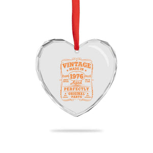 Vintage 50 Birthday Heart Crystal Glass Ornament 50yr 1976 50th Birthday TS10 Print Your Wear