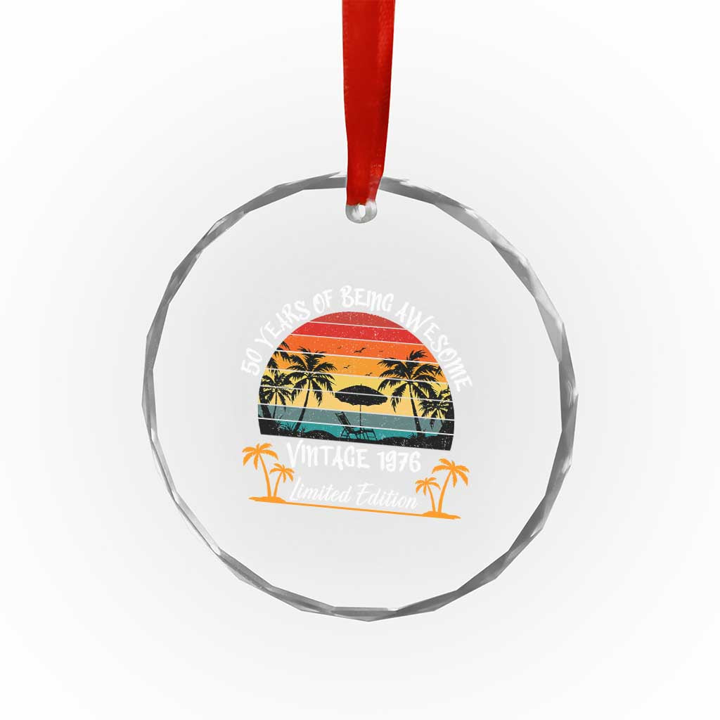 Vintage 50th Birthday Crystal Glass Ornament Retro 1976 Limited Edition 50 Year Old TS10 Print Your Wear