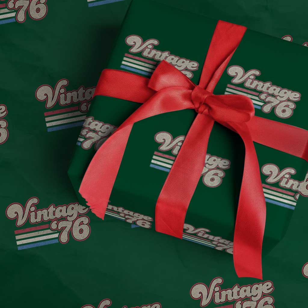 Vintage 50th Birthday Wrapping Paper Roll Retro 1976 50 Year Old Stripes TS10 Green Print Your Wear