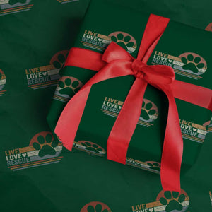 Vintage Adopt A Shelter Pet Wrapping Paper Roll Live Love Rescue Cat Dog Adoption Animal Rescue TS10 Green Print Your Wear