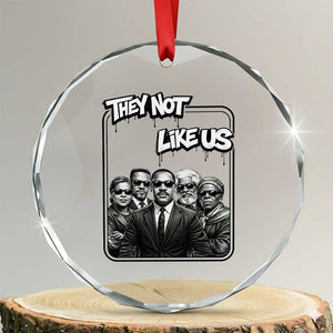 Vintage African American Heroes Crystal Glass Ornament They Not Like Us TS12 Transparent Glass 3'' Circle Print Your Wear