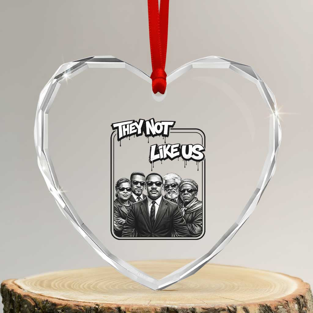 Vintage African American Heroes Heart Crystal Glass Ornament They Not Like Us TS12 Transparent Glass 3'' Heart Print Your Wear