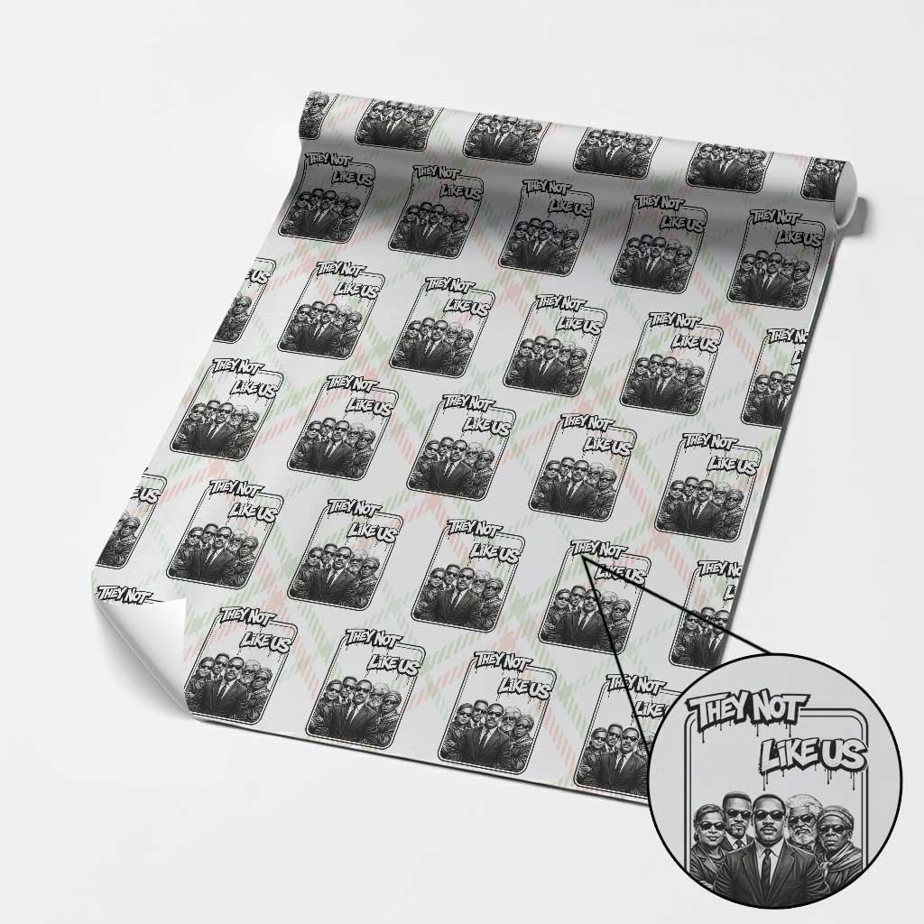 Vintage African American Heroes Wrapping Paper Roll They Not Like Us TS12 Christmas Plaid Print Your Wear