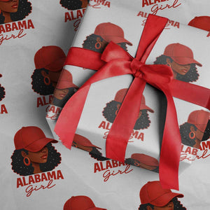 Vintage Alabama Girl Wrapping Paper Roll Bama Fan Black Women Sports Lover TS10 White Print Your Wear