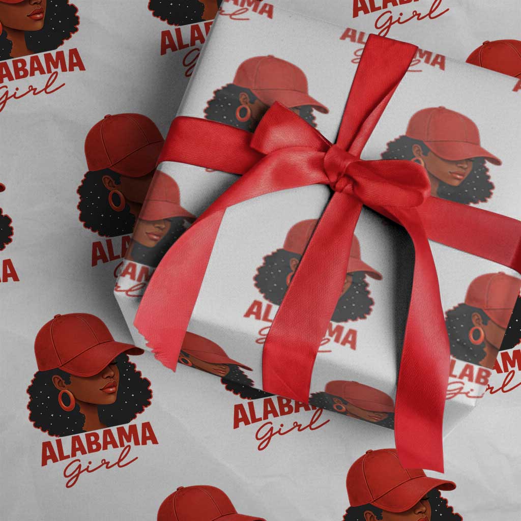 Vintage Alabama Girl Wrapping Paper Roll Bama Fan Black Women Sports Lover TS10 White Print Your Wear