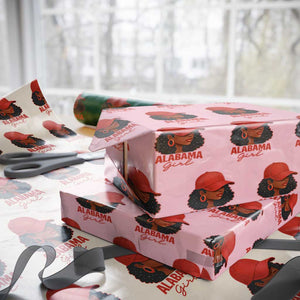 Vintage Alabama Girl Wrapping Paper Roll Bama Fan Black Women Sports Lover TS10 Light Pink Print Your Wear