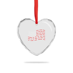 Vintage American Flag 50 States Heart Crystal Glass Ornament Patriotic Gift TS12 Print Your Wear