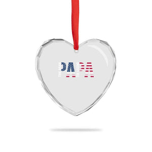 Vintage American Flag Papa The Man The Myth The Legend Heart Crystal Glass Ornament Fathers Day Gift TS12 Print Your Wear